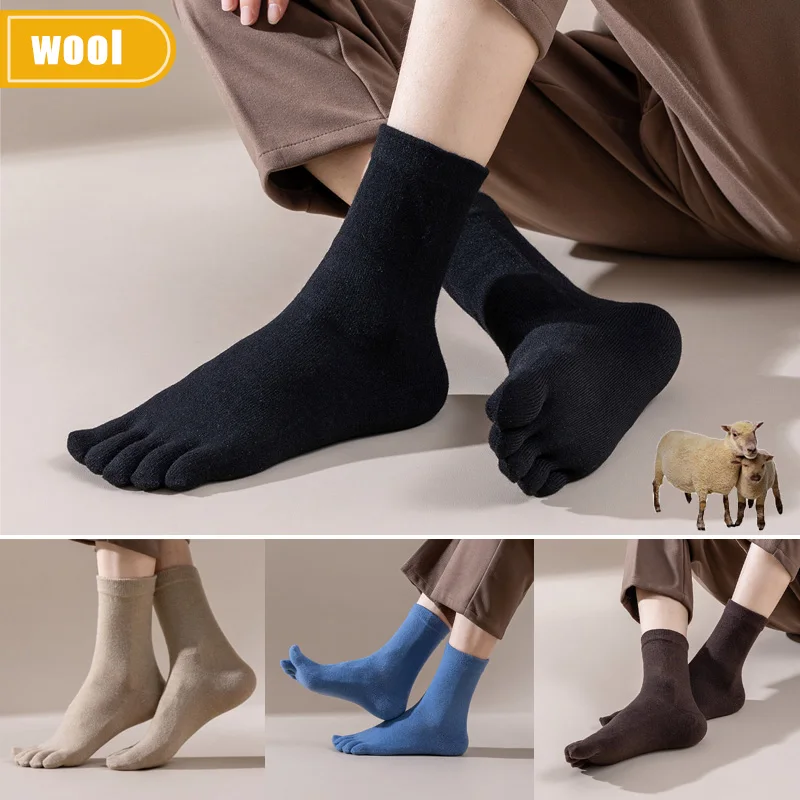 Thermal Sock Wool - Mans Wool Five Finger Socks Short
