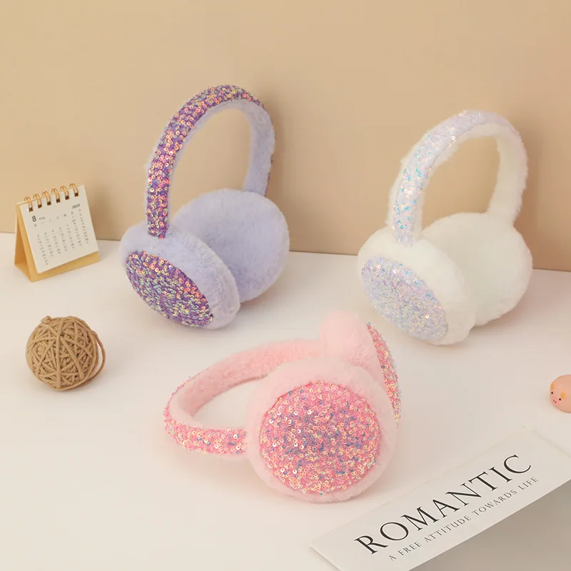Earmuffs Foldable - Women's Earmuffs Korean Glitter Dopamine Kawaii