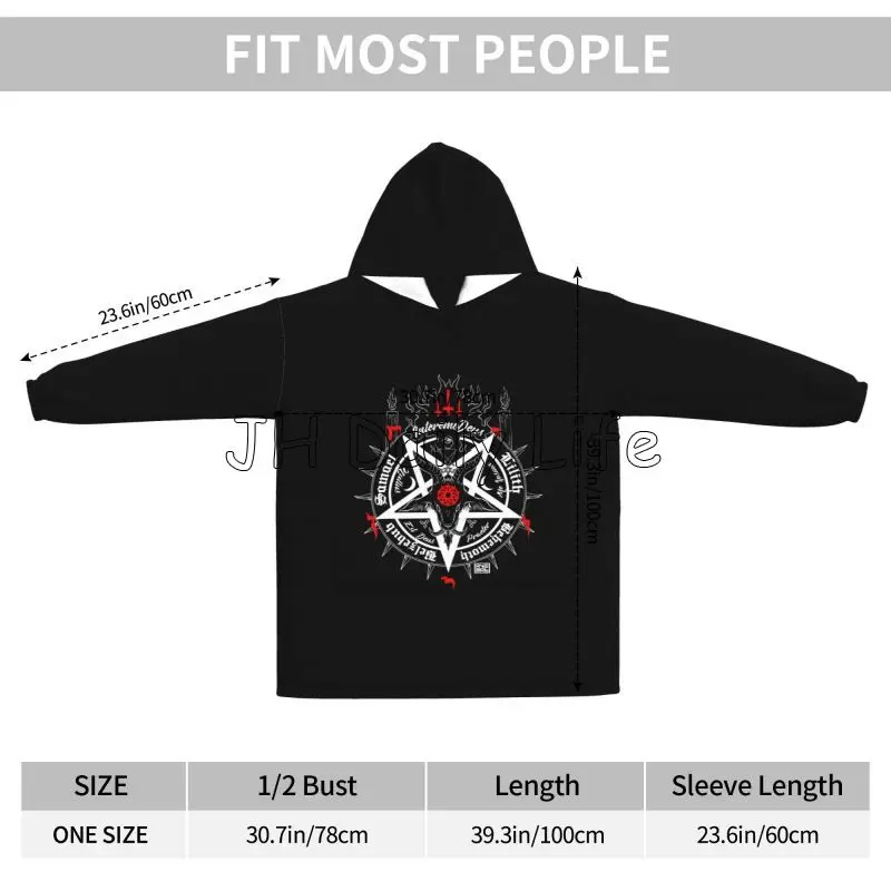 Black Satan Skull Dead Head My - Sherpa Hoodie Fleece ulasan dan harga