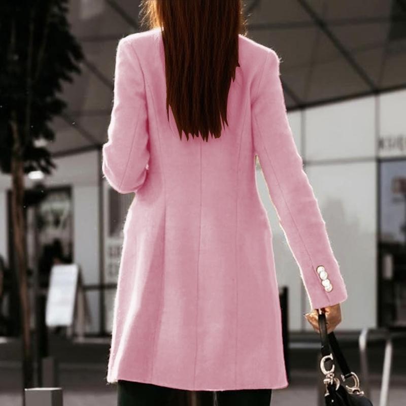 652F Womens Fall Winter Wool C - Wool Coat Peacoat ulasan dan harga