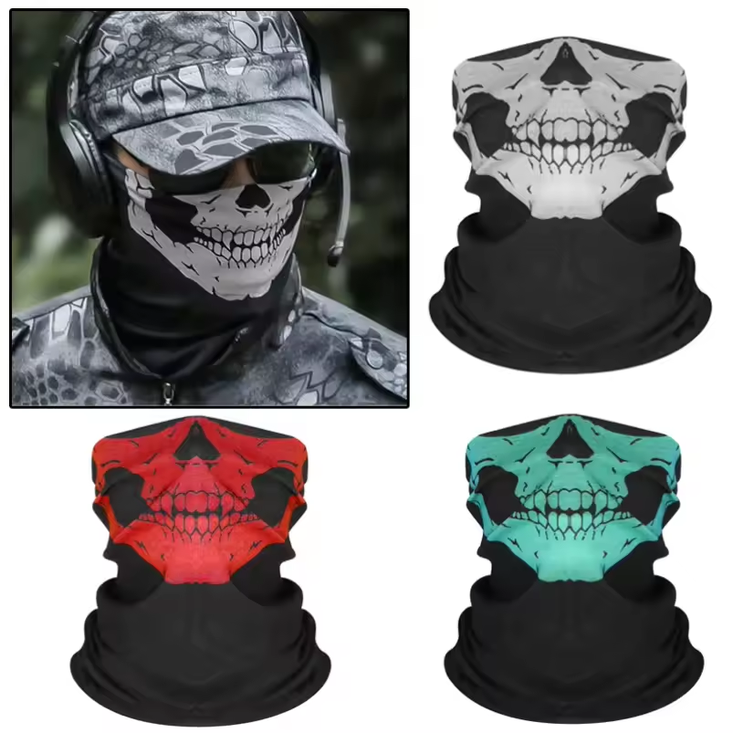 Skull Men Balaclava Ski Mask C - Balaclava Ski Mask ulasan dan harga