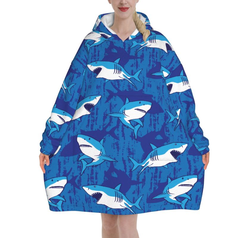 Wearable Blanket Hoodie Cartoo - Sherpa Hoodie Fleece ulasan dan harga