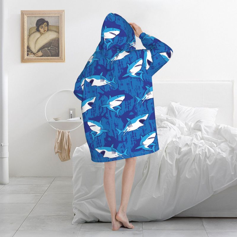 Wearable Blanket Hoodie Cartoo - Sherpa Hoodie Fleece ulasan dan harga