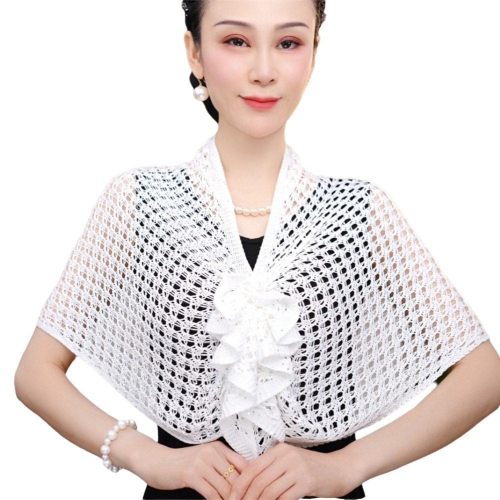 Sparkly Design Hollow Out Card - Shawl Wrap Winter ulasan dan harga
