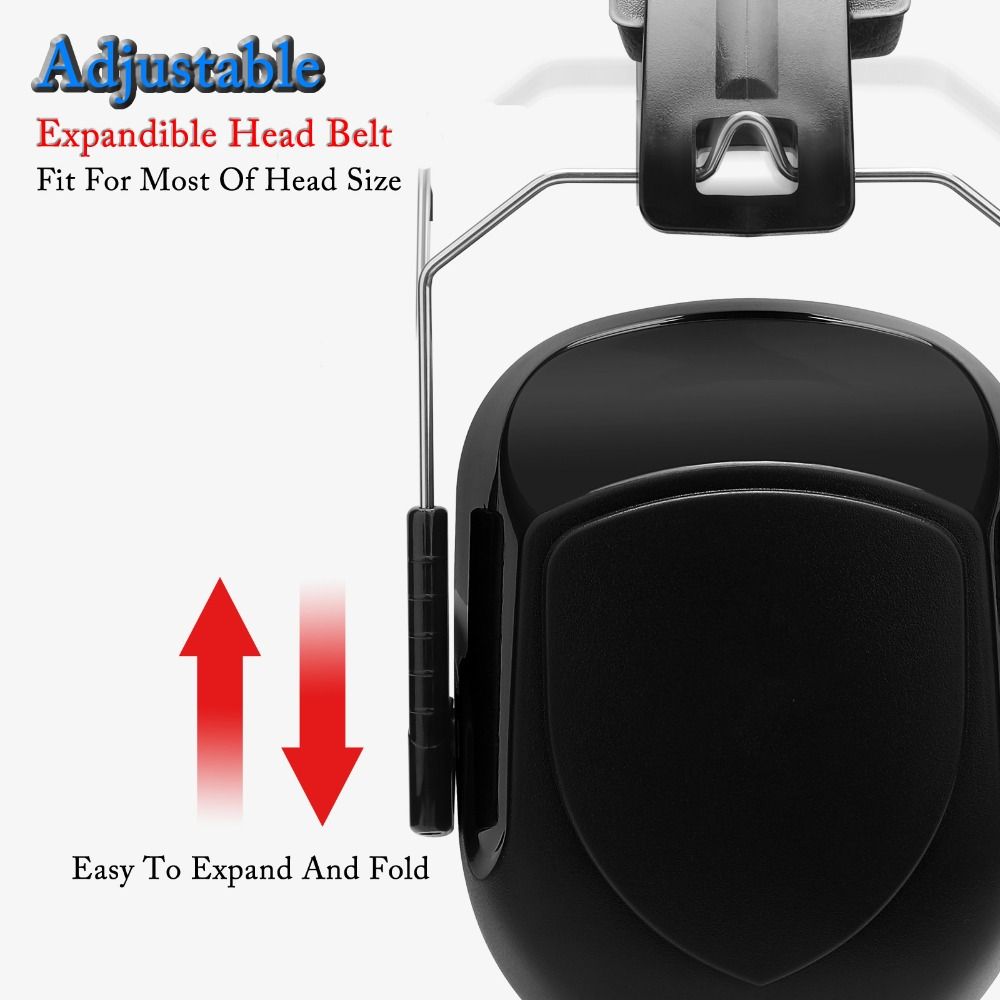 SNR-34dB Adjustable Head Earmu - Earmuffs Foldable ulasan dan harga