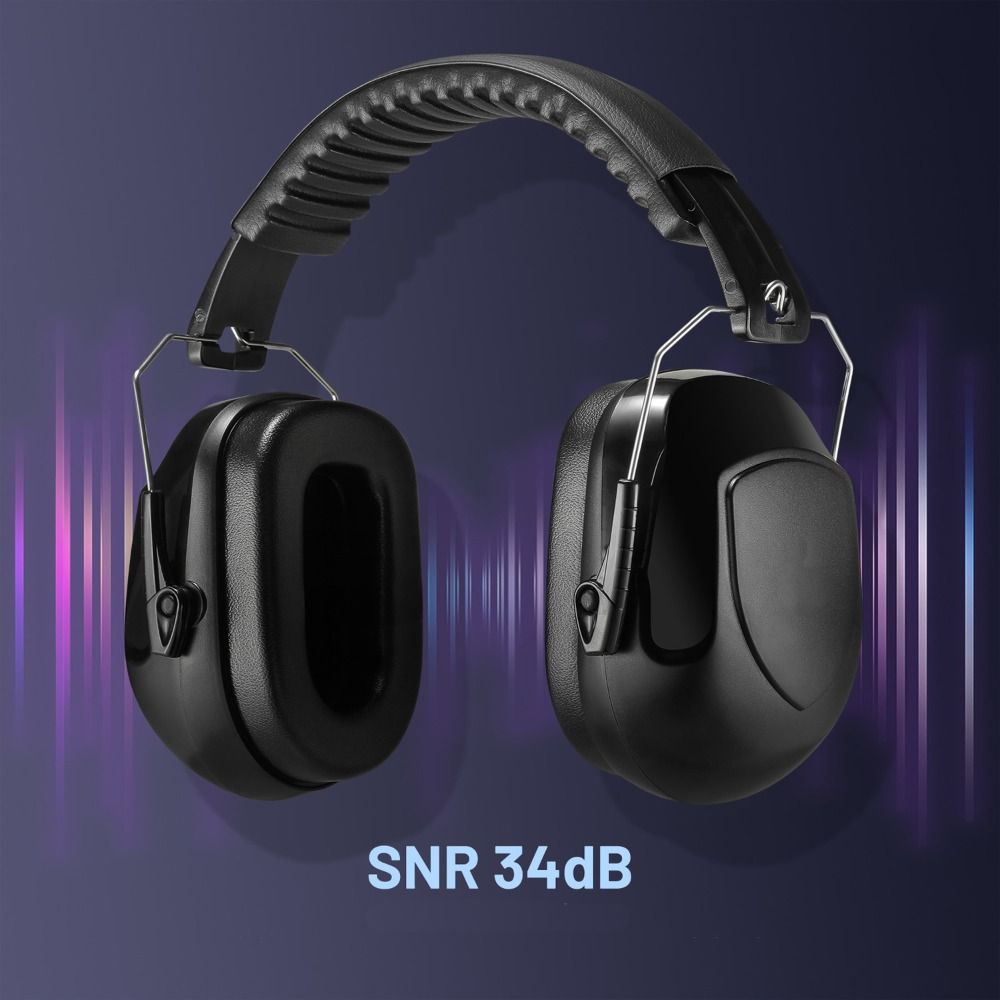 SNR-34dB Adjustable Head Earmu - Earmuffs Foldable ulasan dan harga
