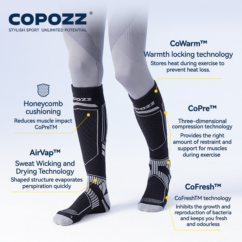 COPOZZ New Winter Ski Socks Me - Thermal Sock Wool ulasan dan harga