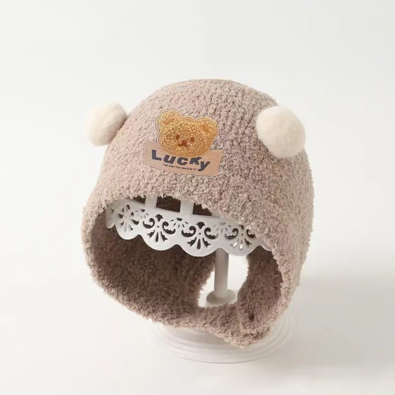 Cute Bear Baby Ear Protection  - Knit Beanie Hat Warm ulasan dan harga