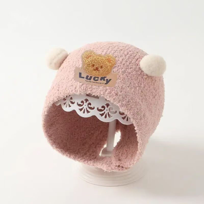 Cute Bear Baby Ear Protection  - Knit Beanie Hat Warm ulasan dan harga