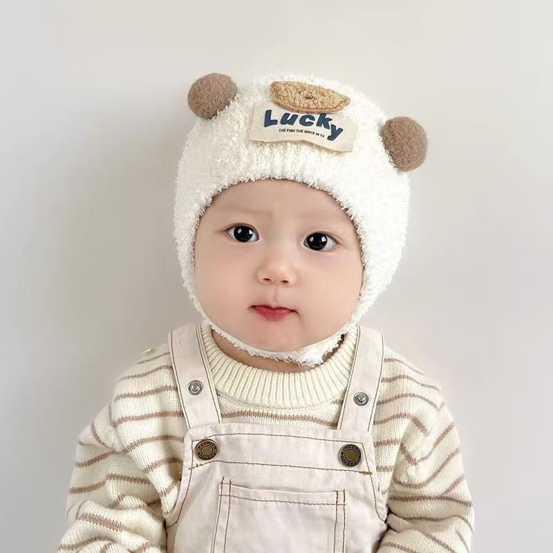 Cute Bear Baby Ear Protection  - Knit Beanie Hat Warm ulasan dan harga