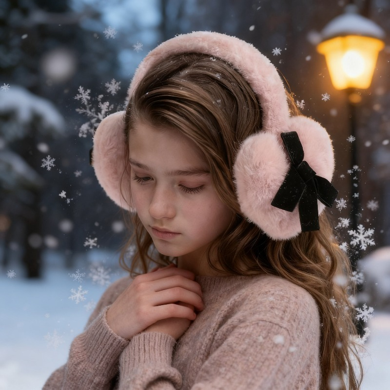 1pc Women's Winter Solid Color - Earmuffs Foldable ulasan dan harga