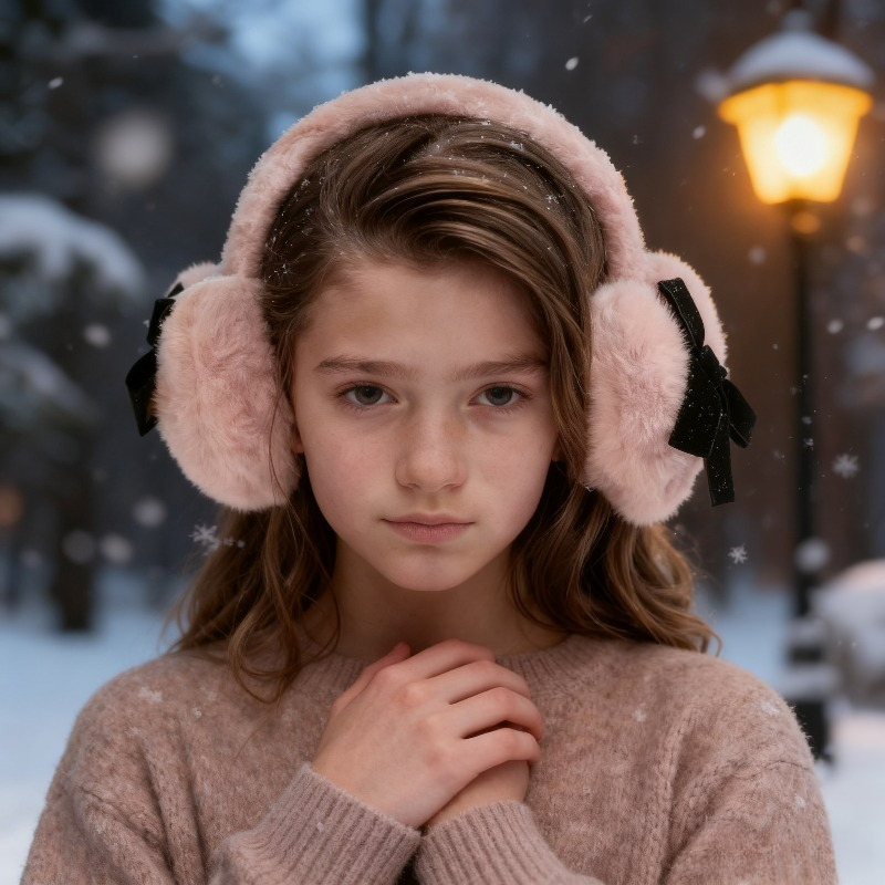 1pc Women's Winter Solid Color - Earmuffs Foldable ulasan dan harga