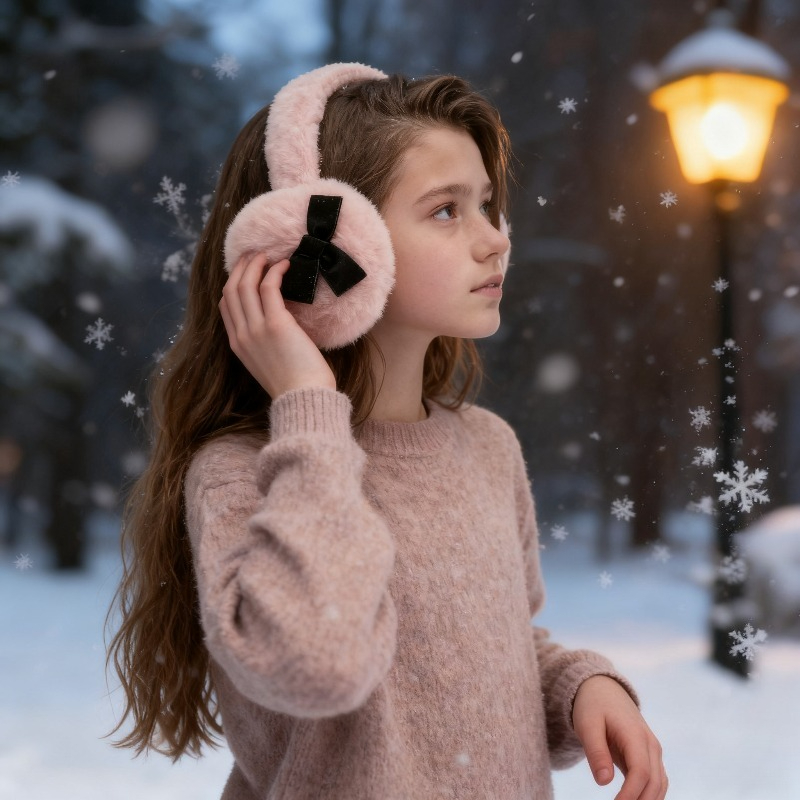 1pc Women's Winter Solid Color - Earmuffs Foldable ulasan dan harga