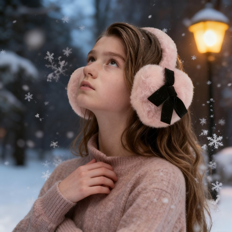 1pc Women's Winter Solid Color - Earmuffs Foldable ulasan dan harga