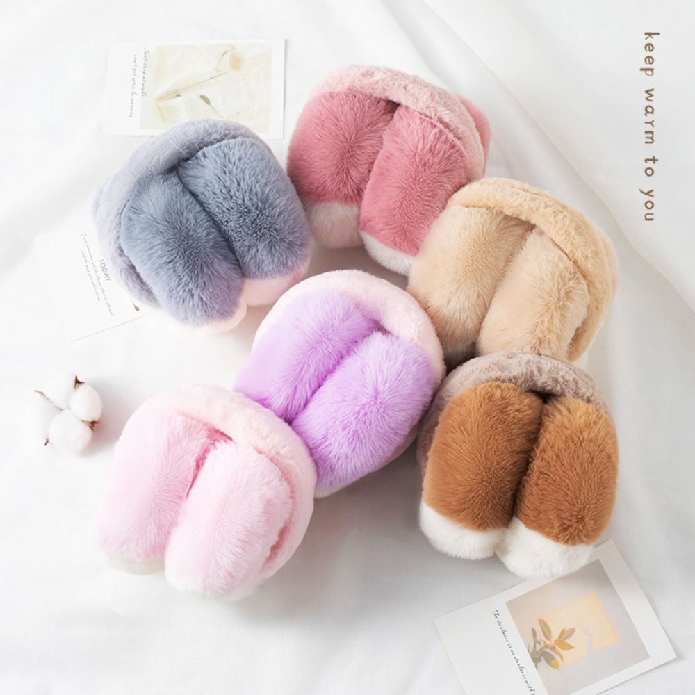 Fashion Faux Fur Ear Muffs Can - Earmuffs Foldable ulasan dan harga