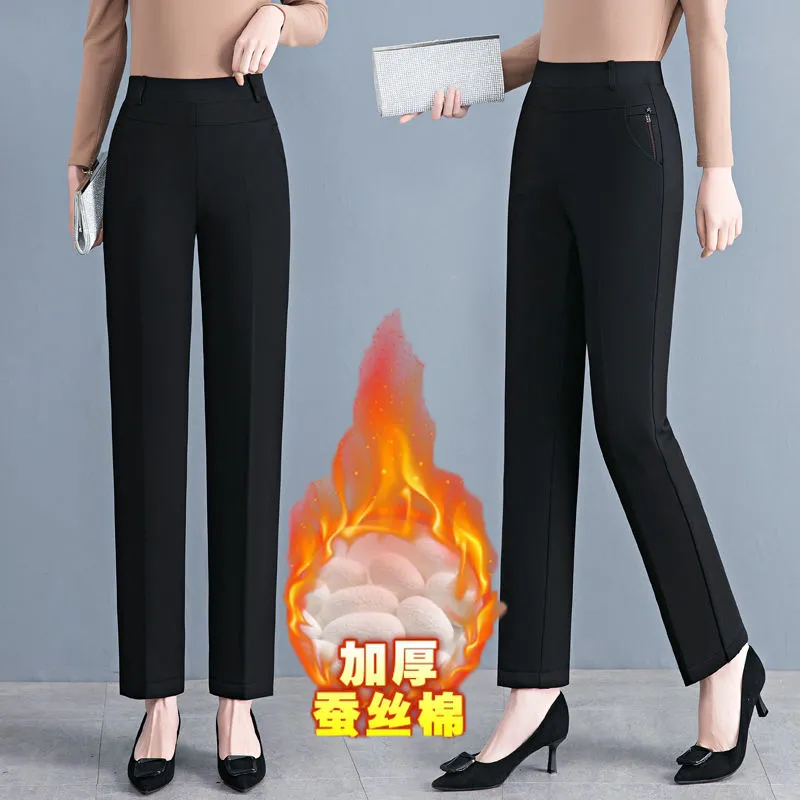 Straight-leg Pants Female Fall - Corduroy Pant Warm ulasan dan harga