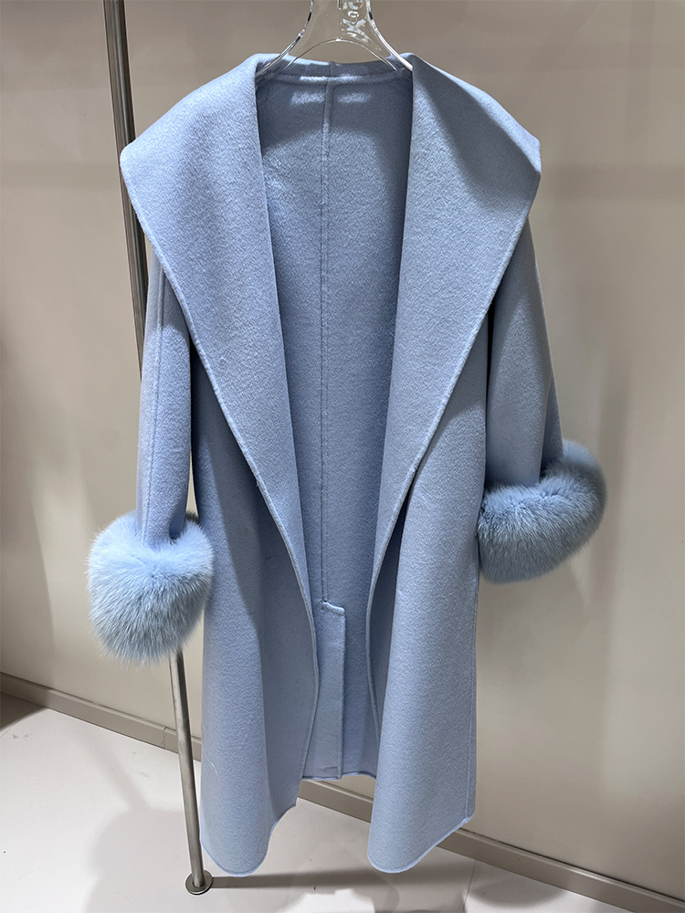 2025 New Wool Coat With Real F - Wool Coat Peacoat ulasan dan harga