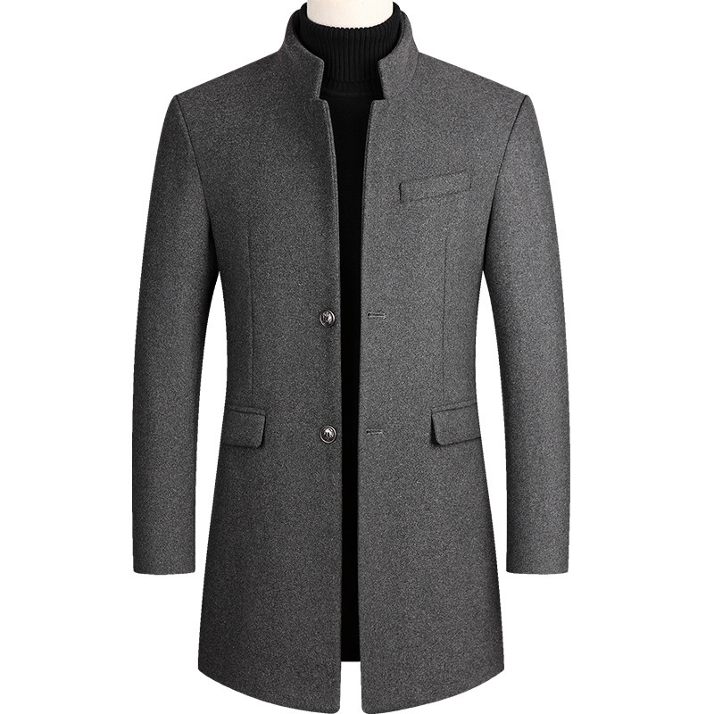 2025 New Extra Long Wool Trenc - Wool Coat Peacoat ulasan dan harga
