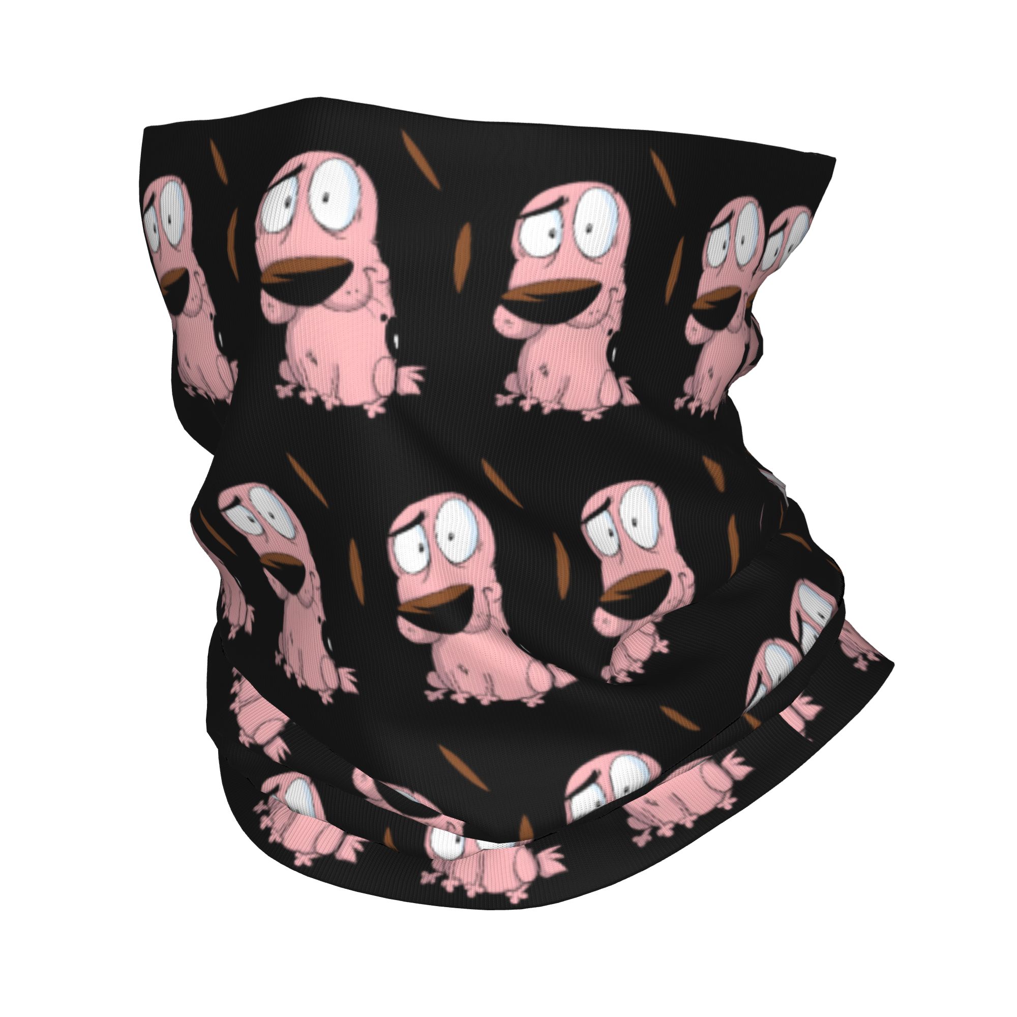 Custom Cartoon Courage Dog Win - Neck Gaiter Fleece ulasan dan harga