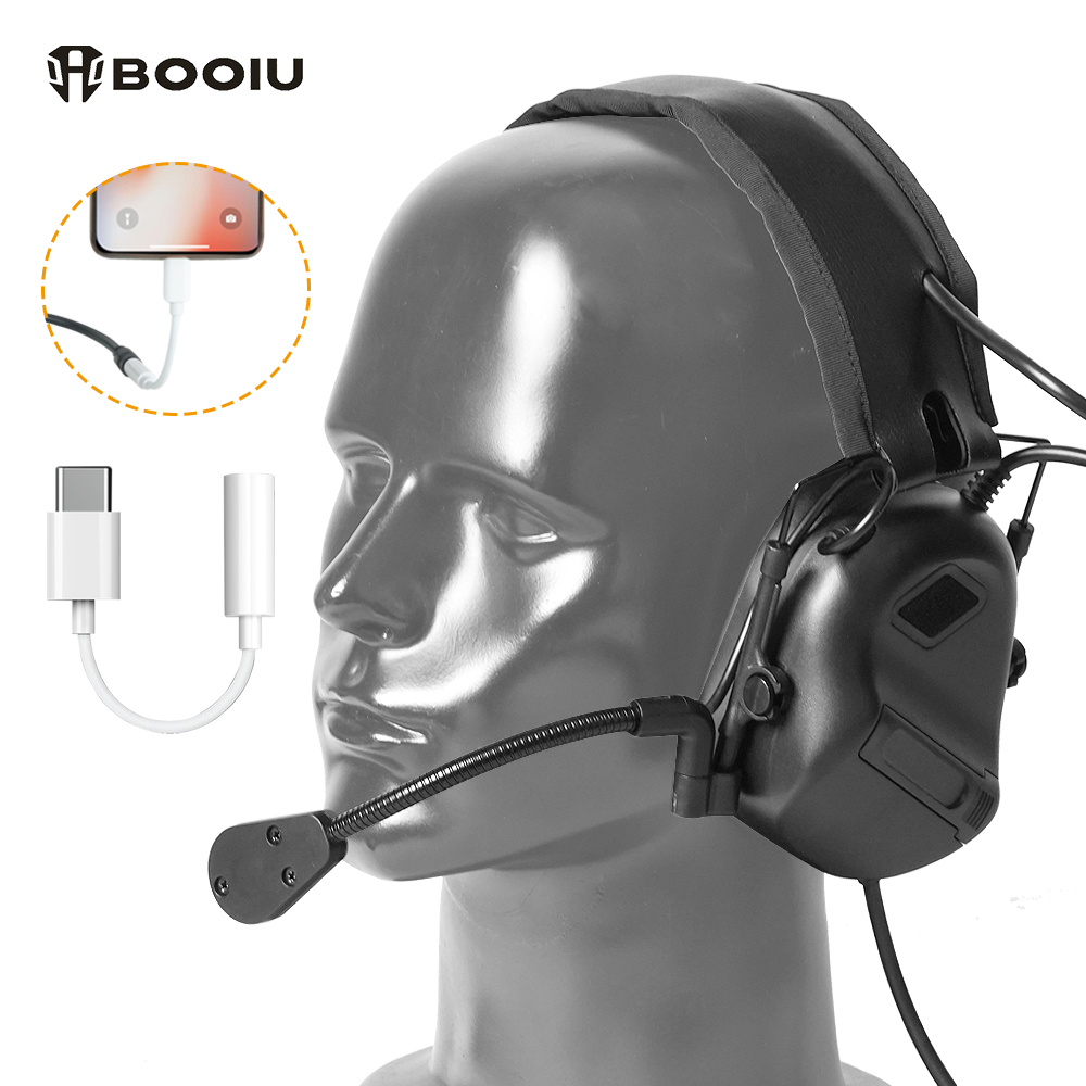 BOOIU Tactical Electronic Shoo - Earmuffs Foldable ulasan dan harga