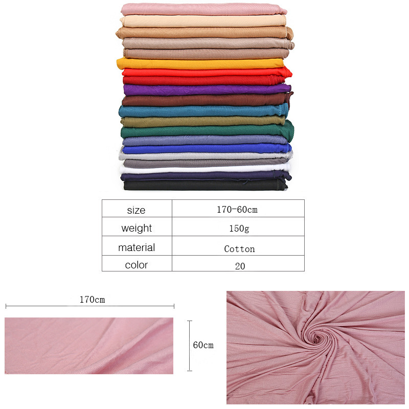 30 Colors Plain Solid Modal Je - Shawl Wrap Winter ulasan dan harga