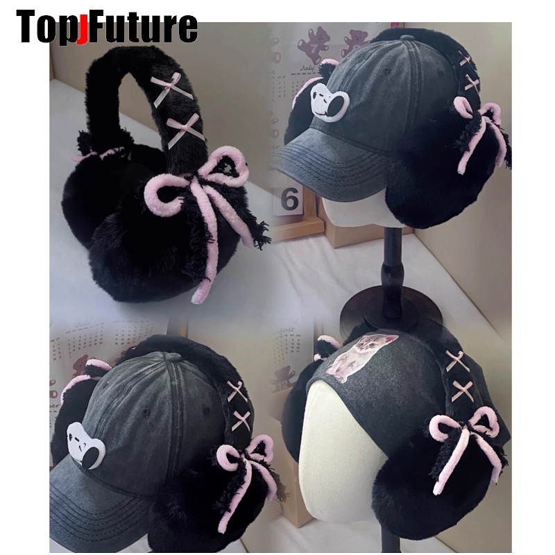 Harajuku Y2k Cute Sweet Lolita - Earmuffs Foldable ulasan dan harga
