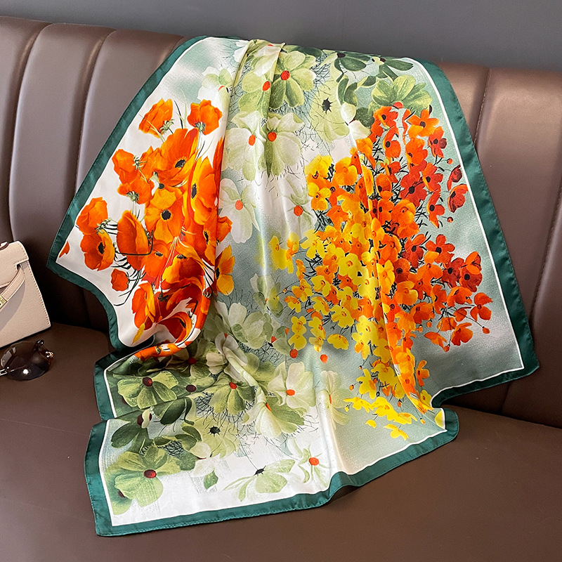 70x70cm Silk Scarf Square For  - Shawl Wrap Winter ulasan dan harga