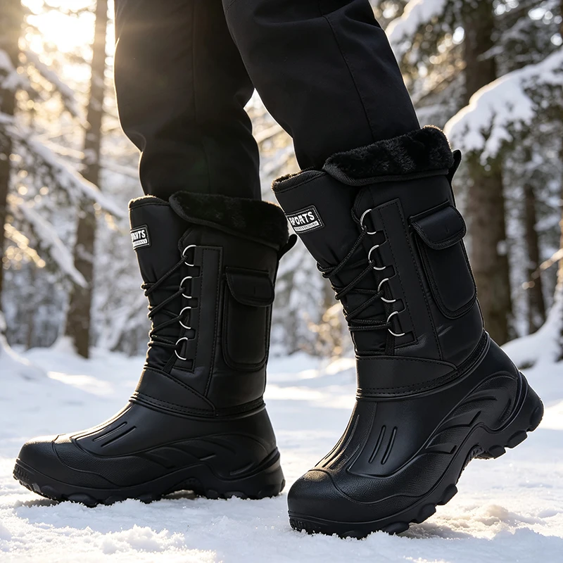 Men Winter Snow Boots Outdoor  - Waterproof Winter Boot ulasan dan harga