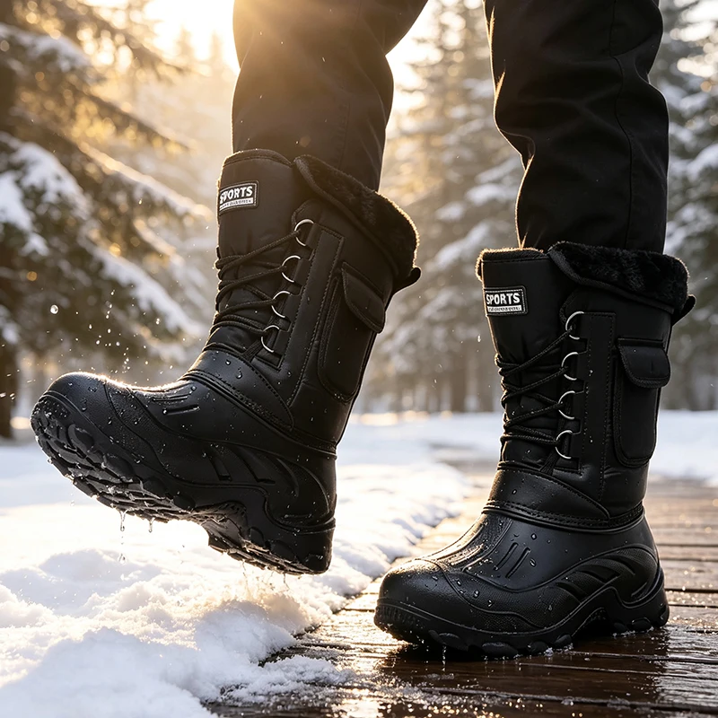 Men Winter Snow Boots Outdoor  - Waterproof Winter Boot ulasan dan harga