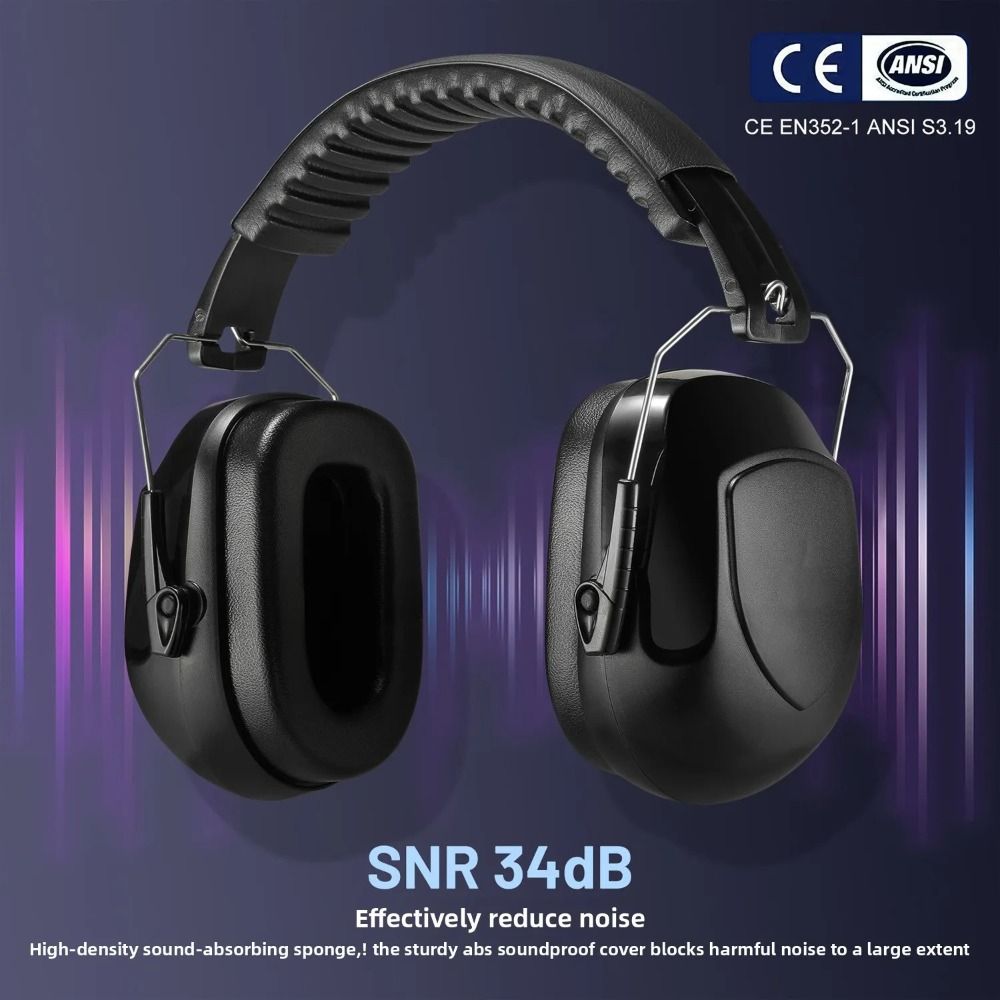 Heavy Duty ABS Soundproof Earm - Earmuffs Foldable ulasan dan harga