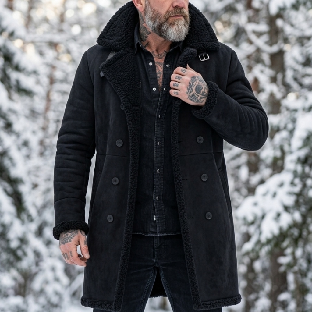 Men's Faux Suede Fur Lined Win - Down Jacket Packable ulasan dan harga