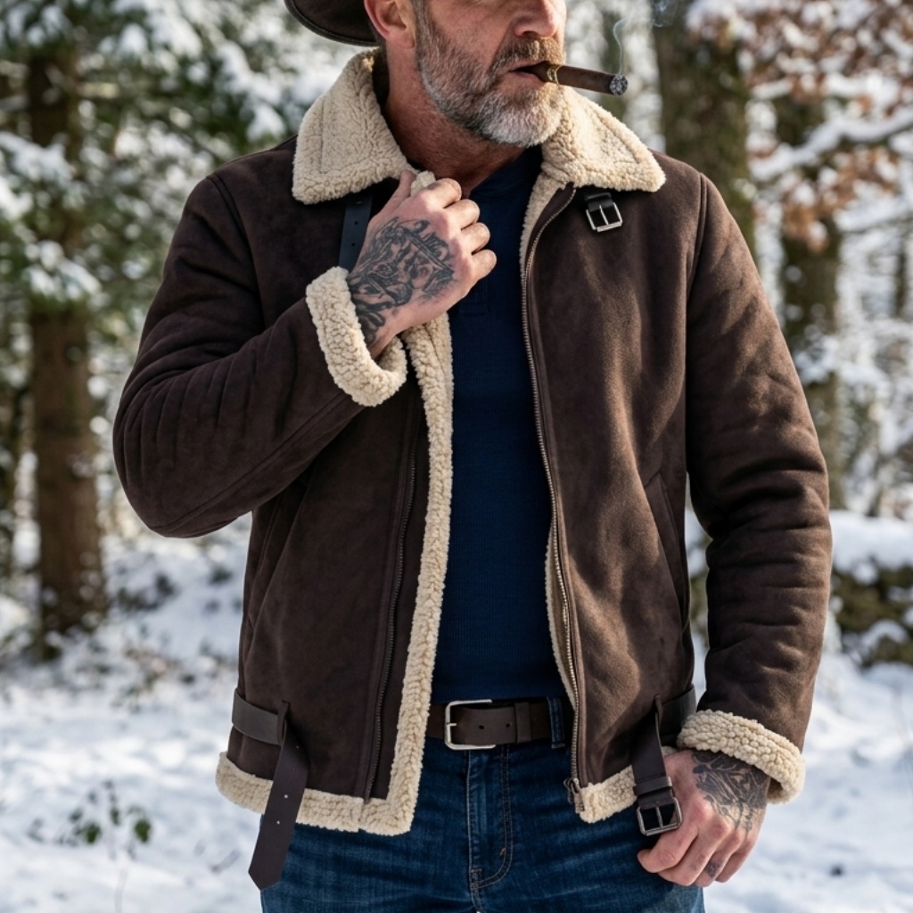 Men Winter Faux Suede Jacket F - Down Jacket Packable ulasan dan harga