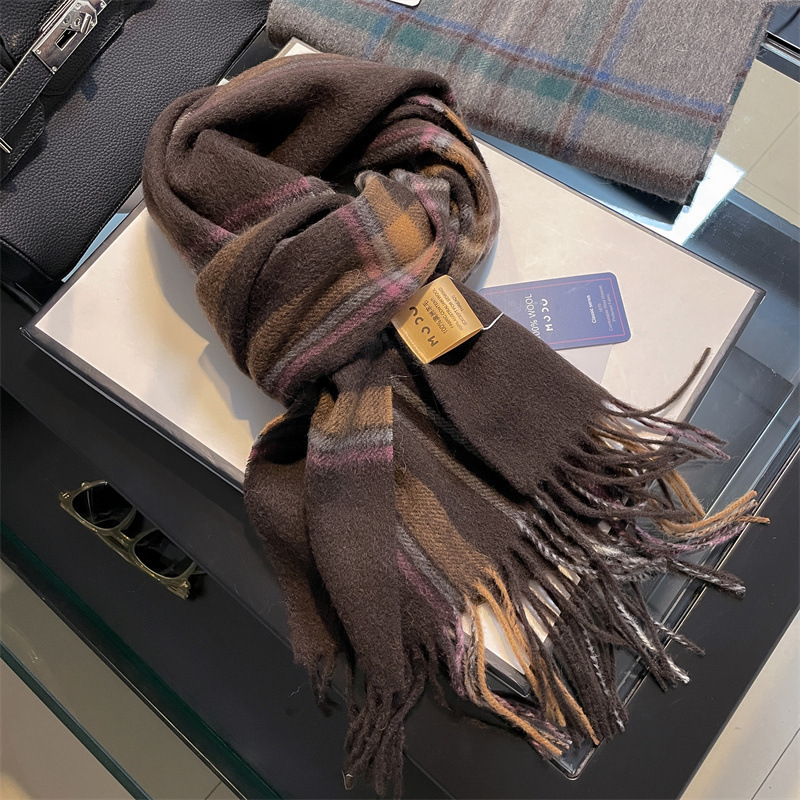 High Quality Pure 100% Wool Me - Wool Scarf Men ulasan dan harga