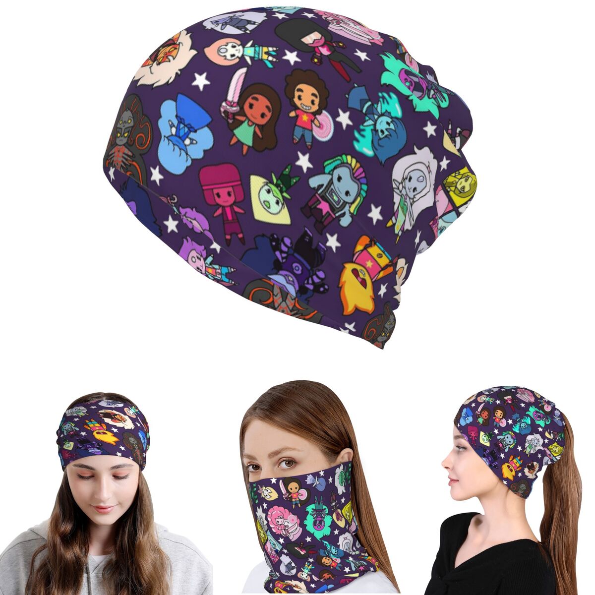 Crystal Gems Steven Universe B - Knit Beanie Hat Warm ulasan dan harga