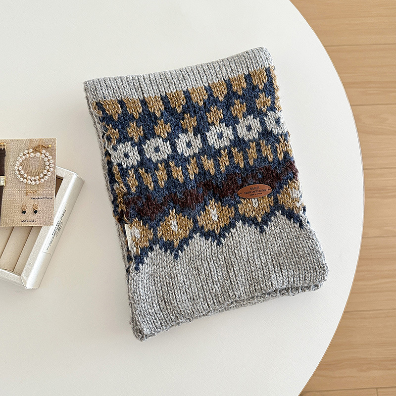jacquard knitting scarf for wo - Wool Scarf Men ulasan dan harga