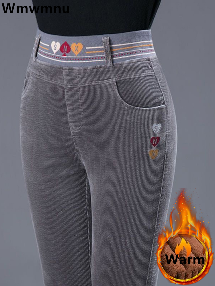 Winter Thicken Plush Lined Pen - Corduroy Pant Warm ulasan dan harga