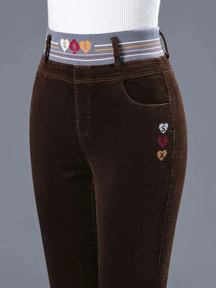 Winter Thicken Plush Lined Pen - Corduroy Pant Warm ulasan dan harga