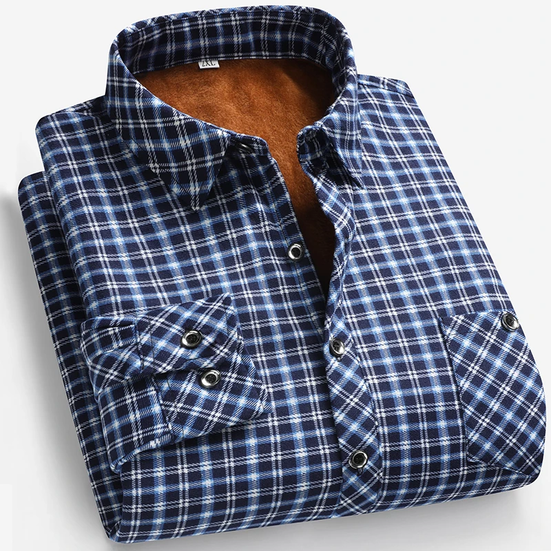 2026 Autumn and Winter Men's F - Flannel Shirt Lined ulasan dan harga