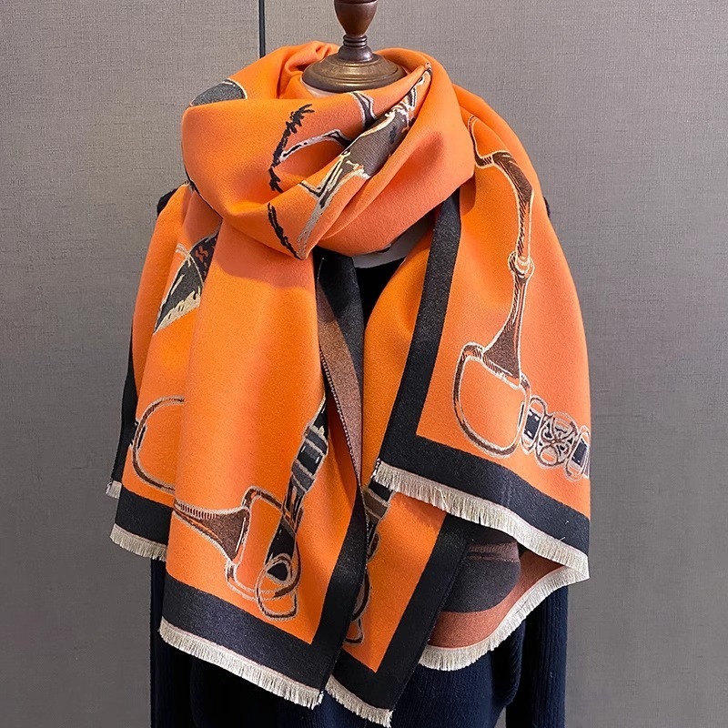 Retro Rider Horse Imitation Ca - Wool Scarf Men ulasan dan harga