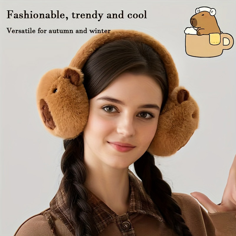 Cute Capibala Earmuffs Cartoon - Earmuffs Foldable ulasan dan harga
