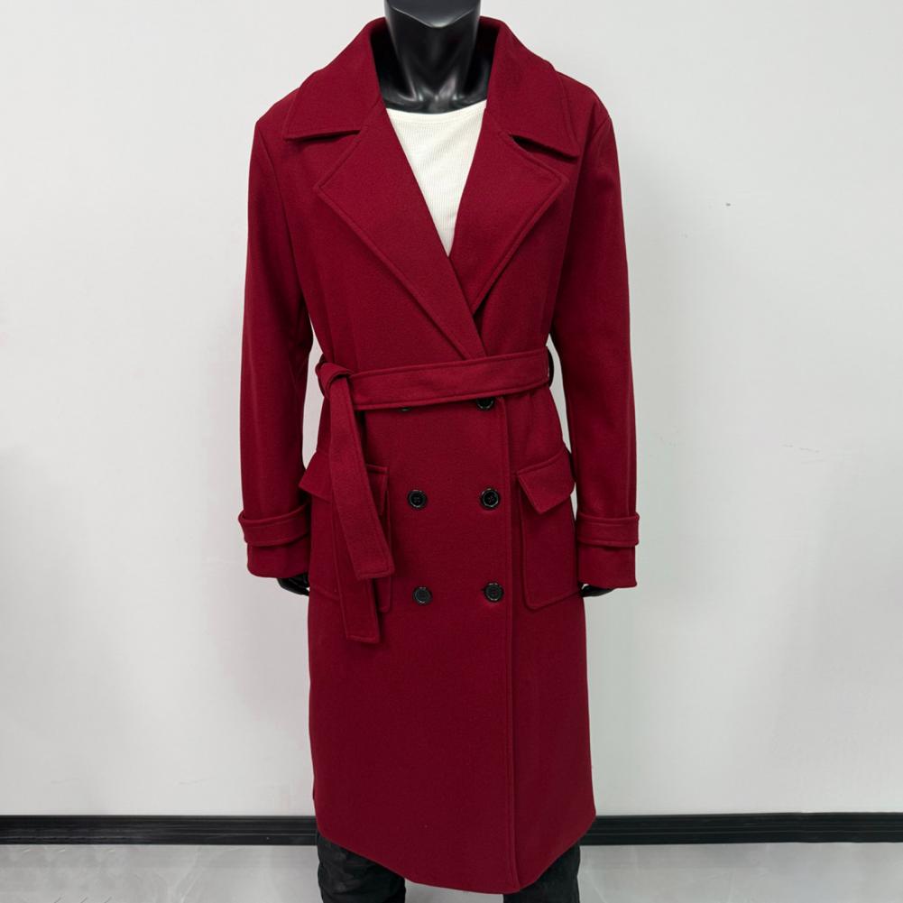 Women Coat Women's Double Brea - Wool Coat Peacoat ulasan dan harga