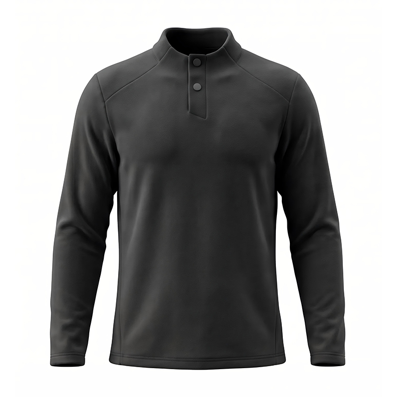 Men Fleece Lined Henley Long S - Flannel Shirt Lined ulasan dan harga