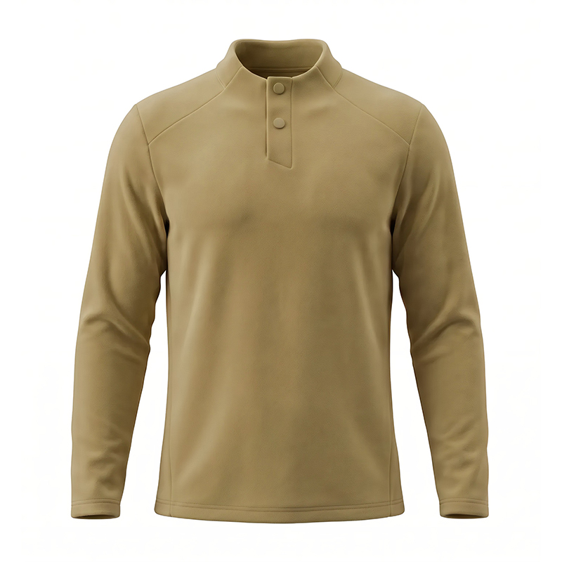 Men Fleece Lined Henley Long S - Flannel Shirt Lined ulasan dan harga