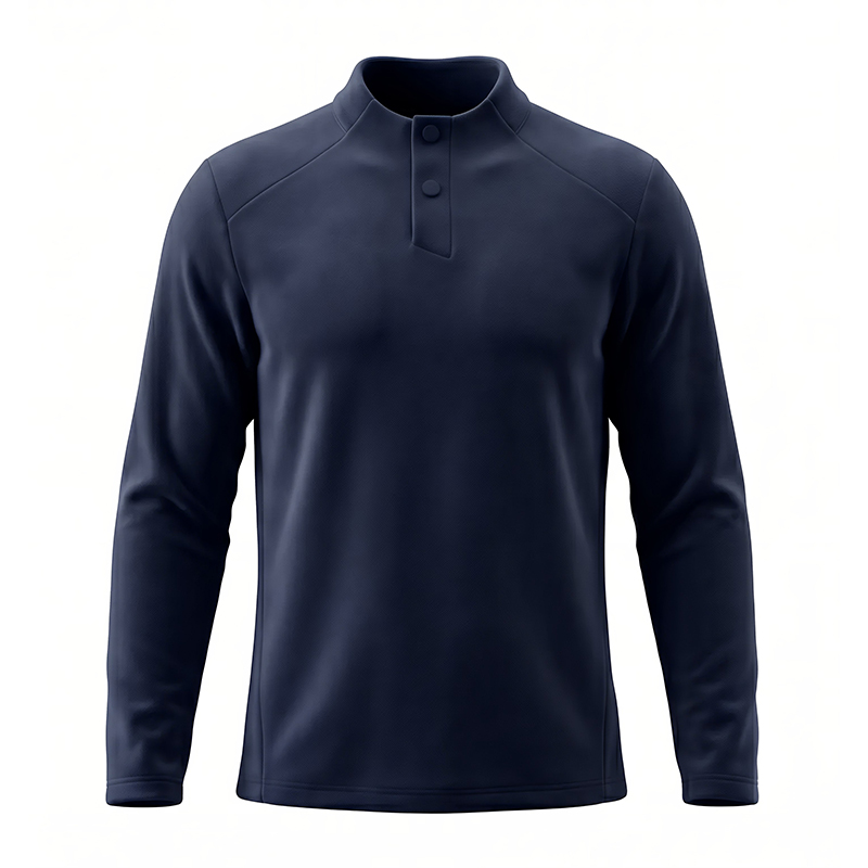 Men Fleece Lined Henley Long S - Flannel Shirt Lined ulasan dan harga
