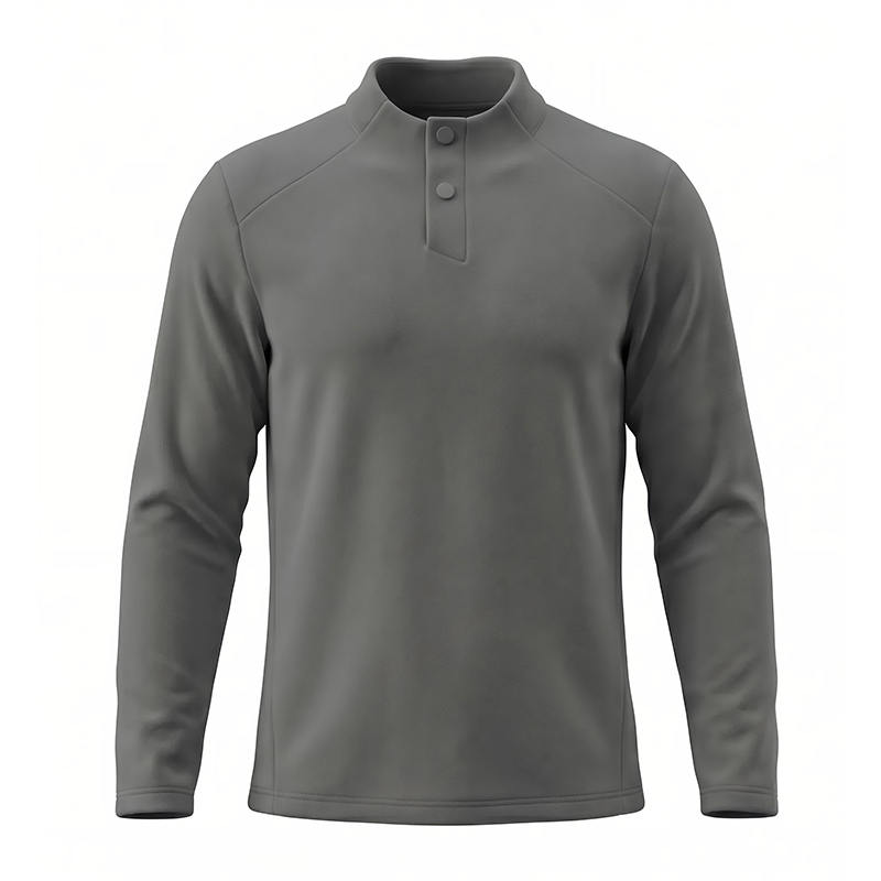 Men Fleece Lined Henley Long S - Flannel Shirt Lined ulasan dan harga