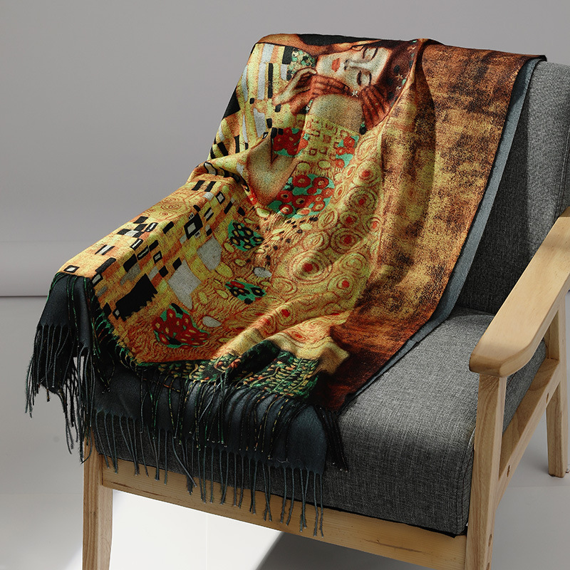 Luxury Brand Oil Painting Cash - Cashmere Pashmina Wrap ulasan dan harga