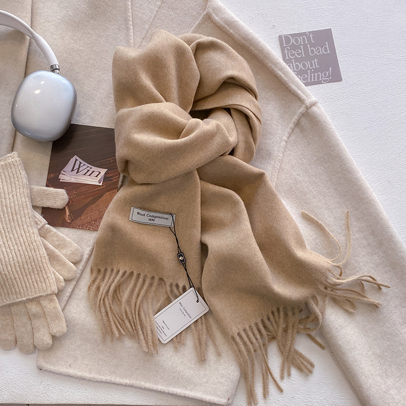 2024 Winter Wool Scarf For Wom - Cashmere Pashmina Wrap ulasan dan harga
