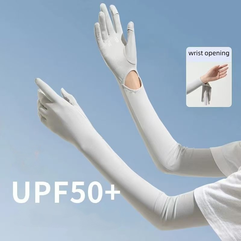 UPF50+ Ice Silk Sun Protection - Touch Screen Gloves ulasan dan harga