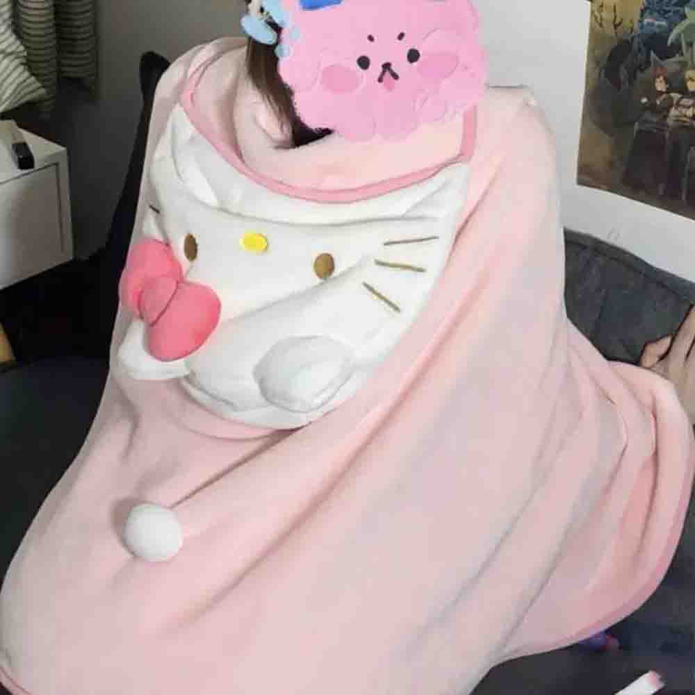 Cute Hellokitty Cloak Shawl Ai - Shawl Wrap Winter ulasan dan harga