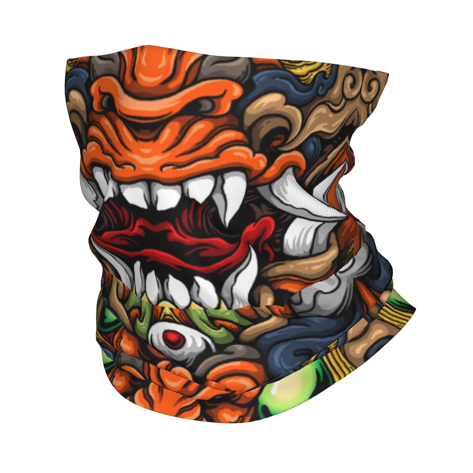 Custom Samurai Demon Oni Winte - Neck Gaiter Fleece ulasan dan harga